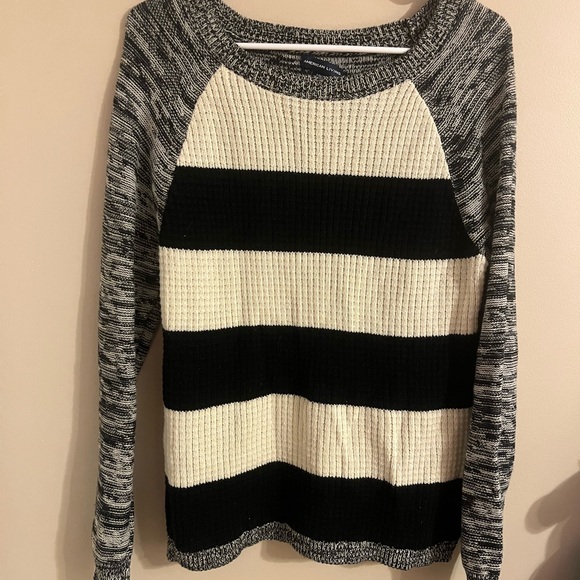 American Living Sweaters - American Living Black and White Crew Neck Sweater